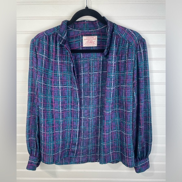 Pendleton Vintage County Sophisticates Button Down Petite Plaid Shirt S W - Picture 10 of 10